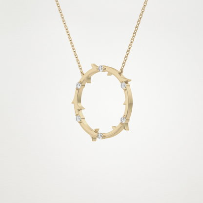 0.09 TCW Round Lab Grown Diamond Circle Necklace