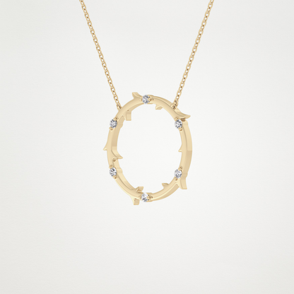 0.09 TCW Round Lab Grown Diamond Circle Necklace