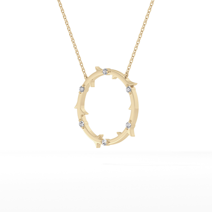 0.09 TCW Round Lab Grown Diamond Circle Necklace