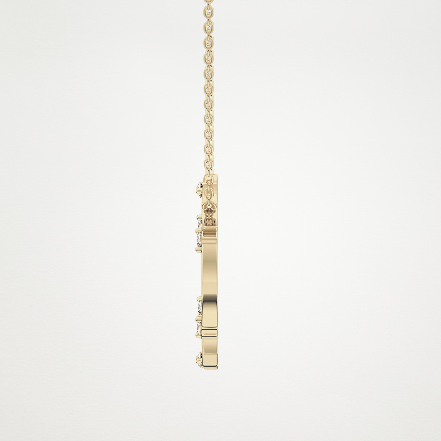 0.09 TCW Round Lab Grown Diamond Circle Necklace