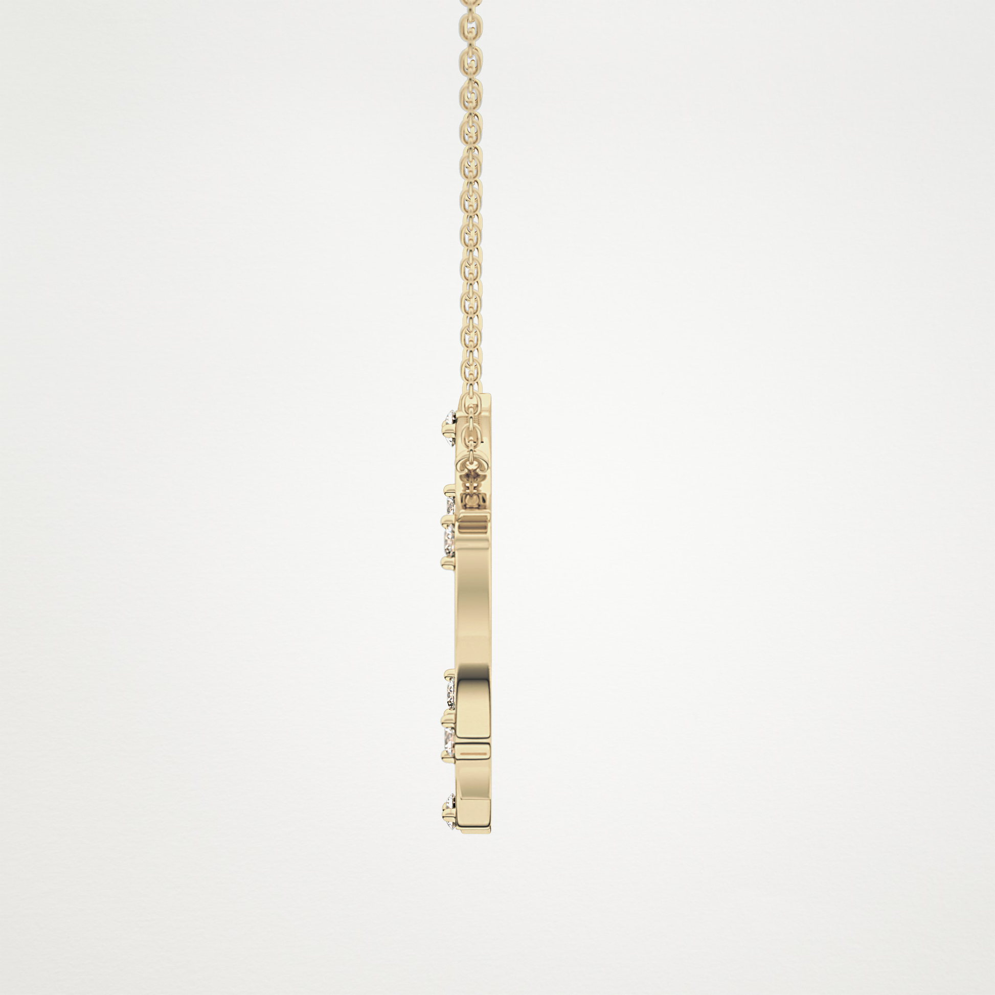 0.09 TCW Round Lab Grown Diamond Circle Necklace