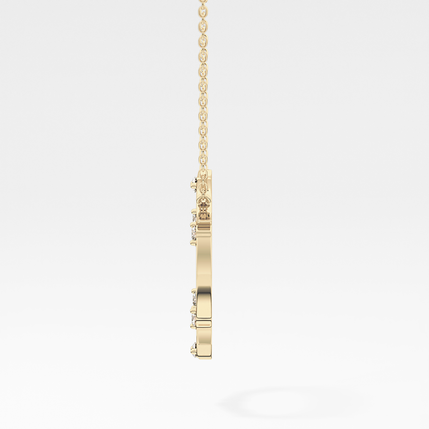 0.09 TCW Round Lab Grown Diamond Circle Necklace