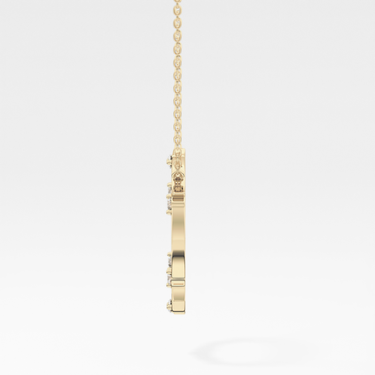 0.09 TCW Round Lab Grown Diamond Circle Necklace