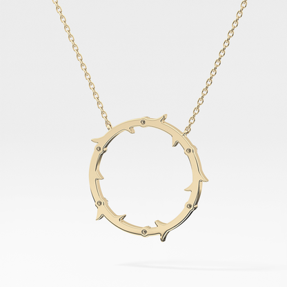 0.09 TCW Round Lab Grown Diamond Circle Necklace