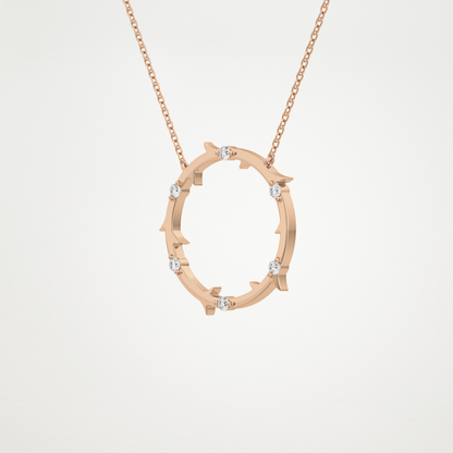 0.09 TCW Round Lab Grown Diamond Circle Necklace