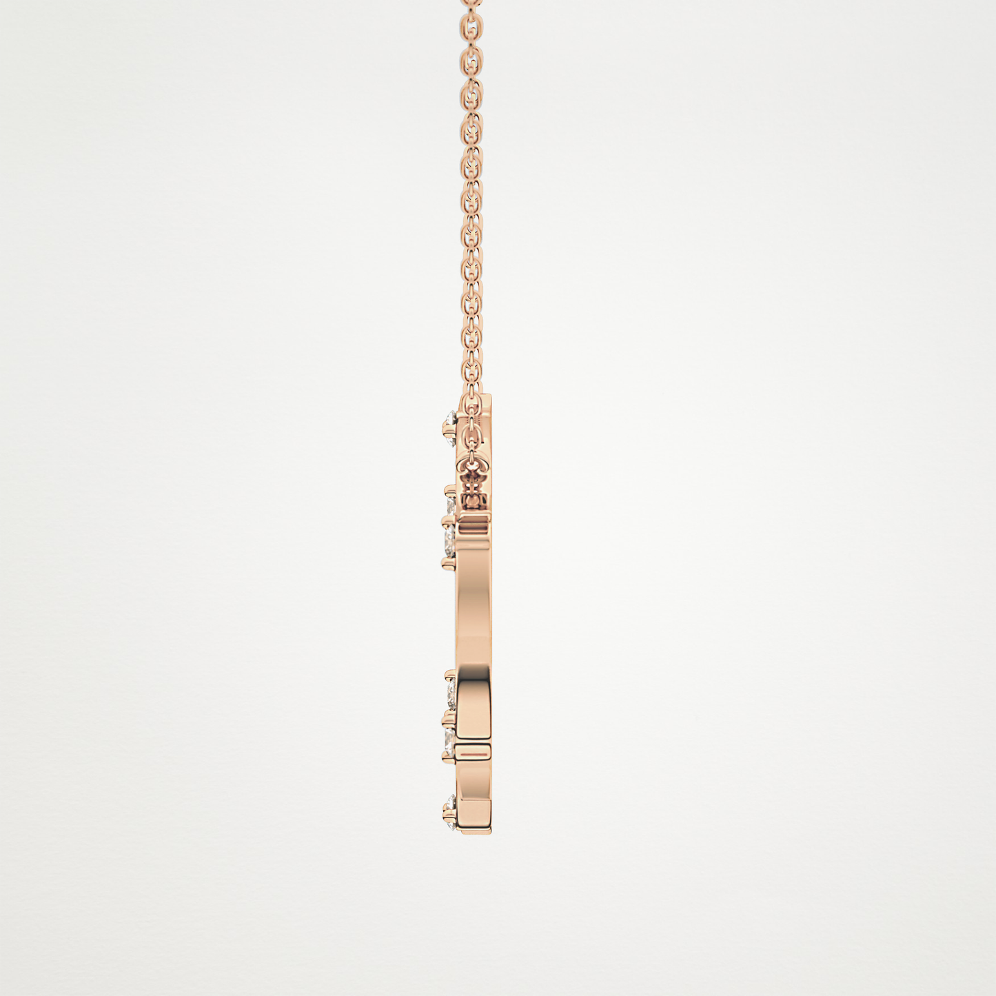 0.09 TCW Round Lab Grown Diamond Circle Necklace
