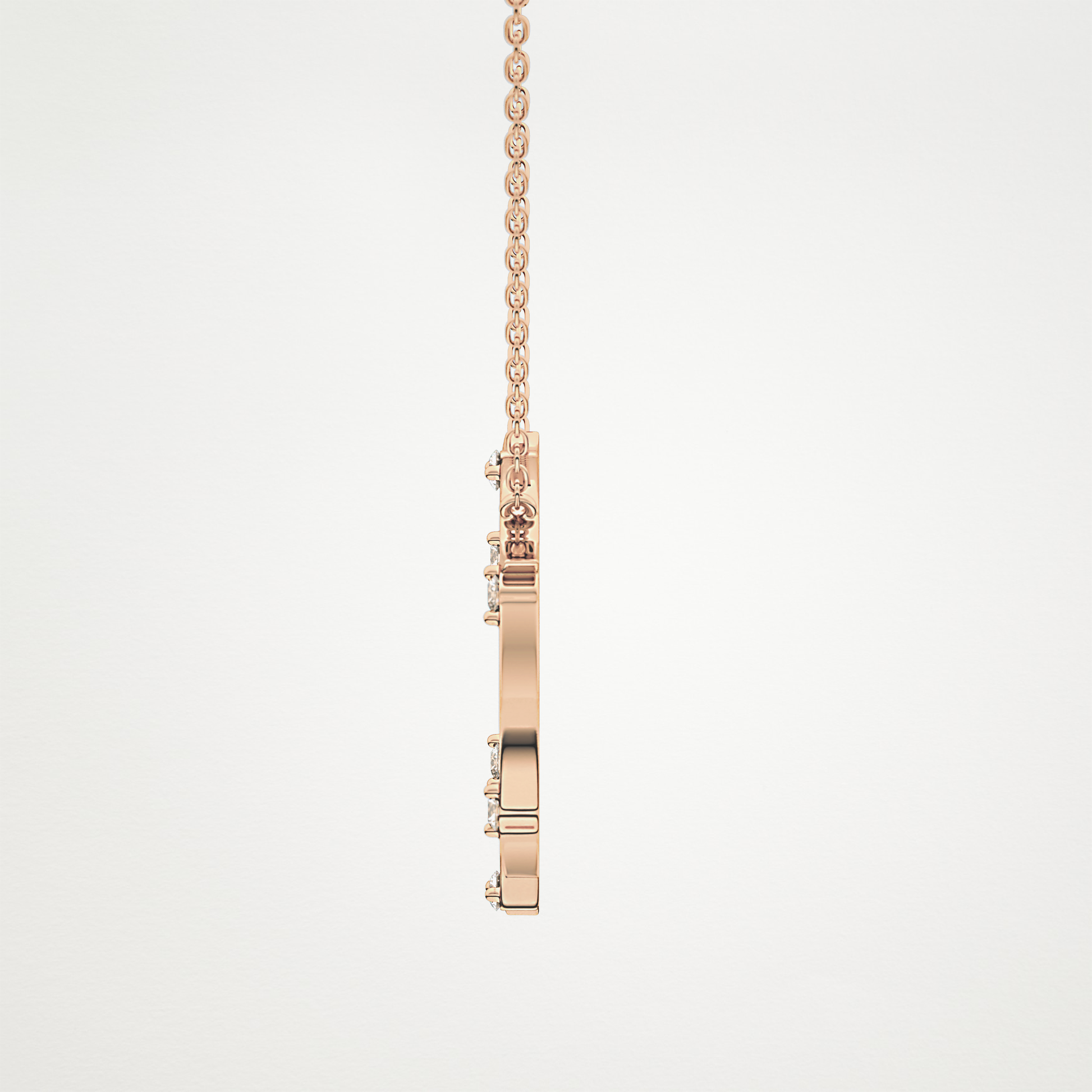 0.09 TCW Round Lab Grown Diamond Circle Necklace