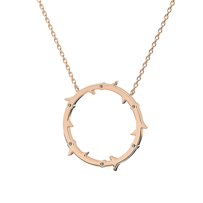 0.09 TCW Round Lab Grown Diamond Circle Necklace