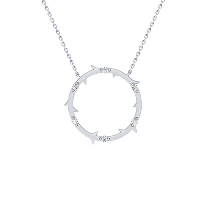 0.09 TCW Round Lab Grown Diamond Circle Necklace