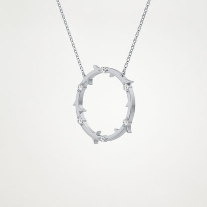 0.09 TCW Round Lab Grown Diamond Circle Necklace