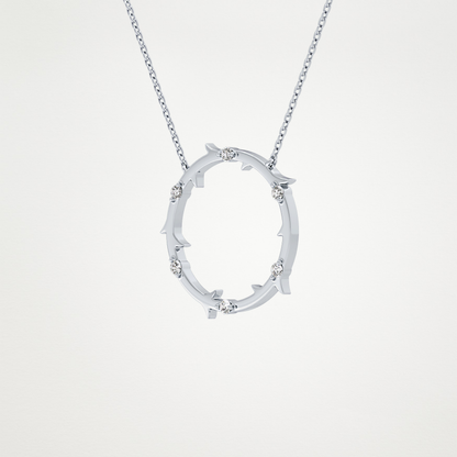 0.09 TCW Round Lab Grown Diamond Circle Necklace