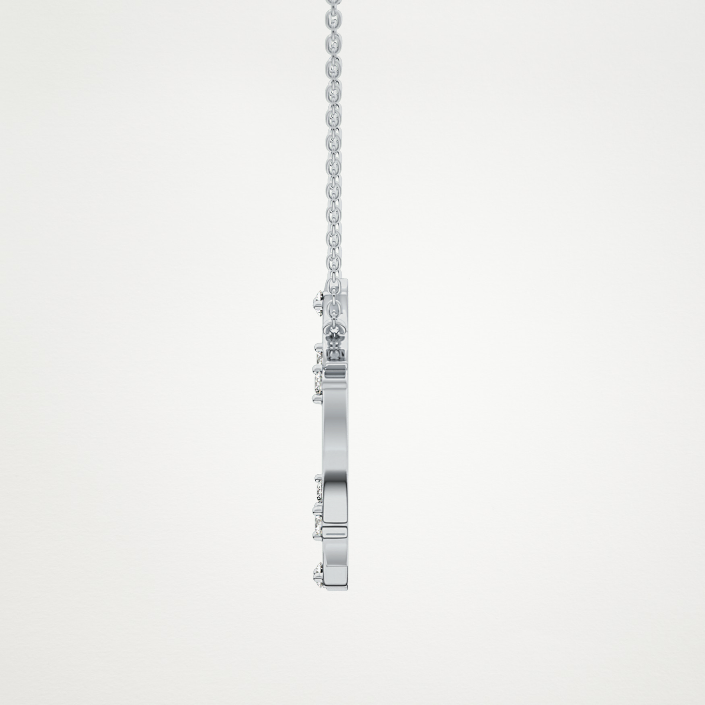 0.09 TCW Round Lab Grown Diamond Circle Necklace