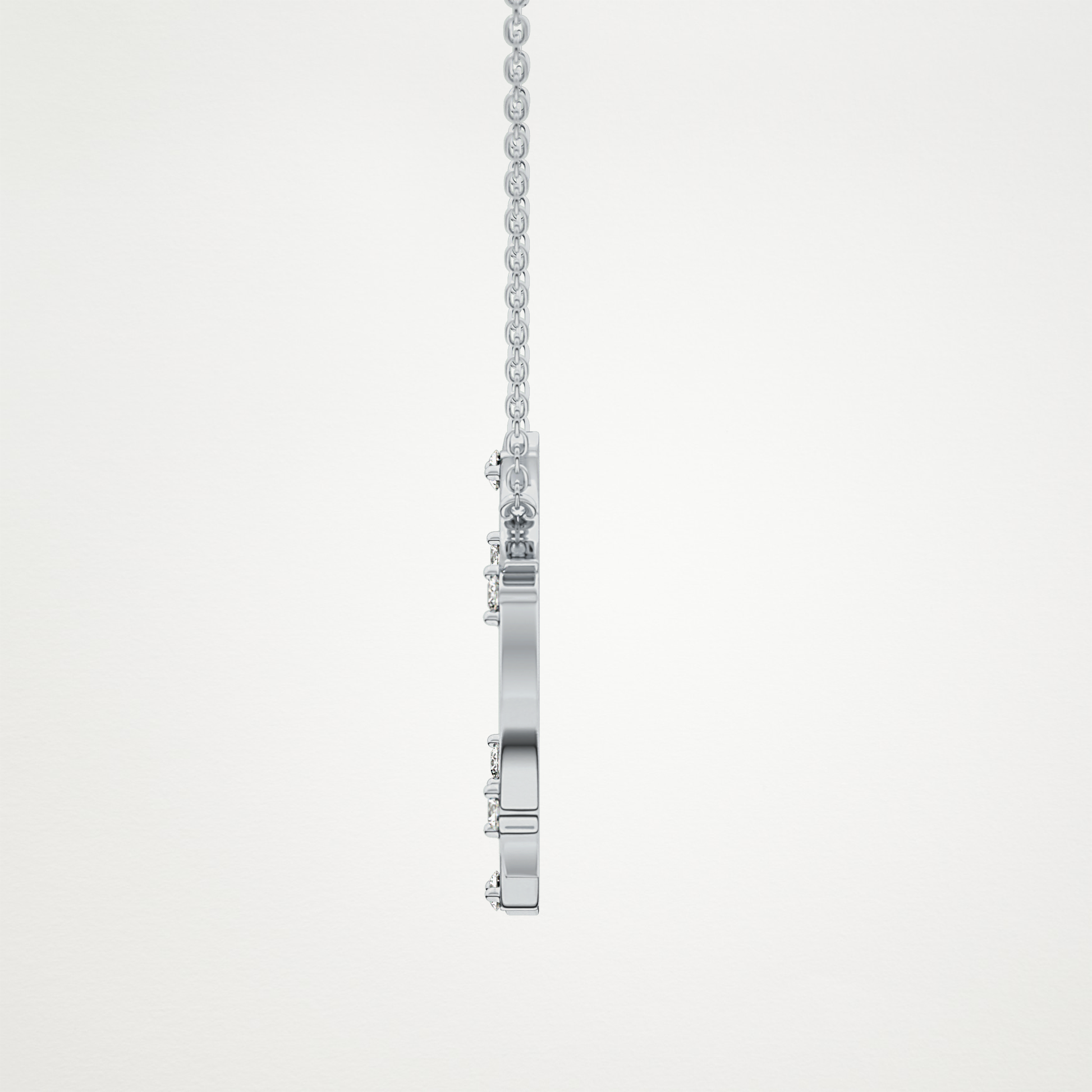 0.09 TCW Round Lab Grown Diamond Circle Necklace