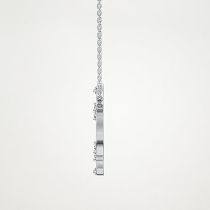 0.09 TCW Round Lab Grown Diamond Circle Necklace