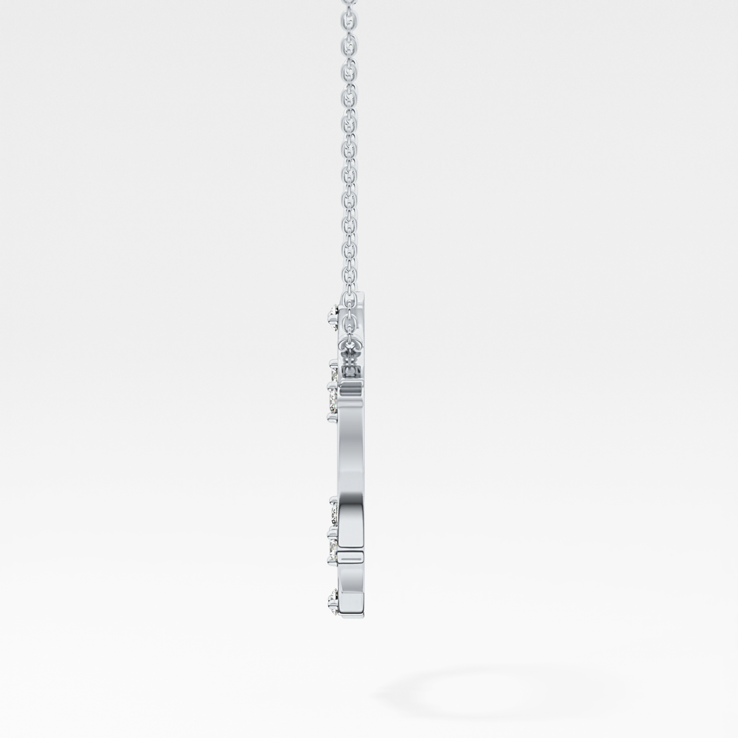 0.09 TCW Round Lab Grown Diamond Circle Necklace