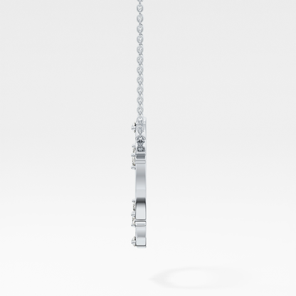0.09 TCW Round Lab Grown Diamond Circle Necklace