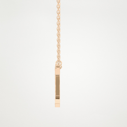 0.28 TCW Round Lab Grown Diamond Z Initial Pendant Necklace