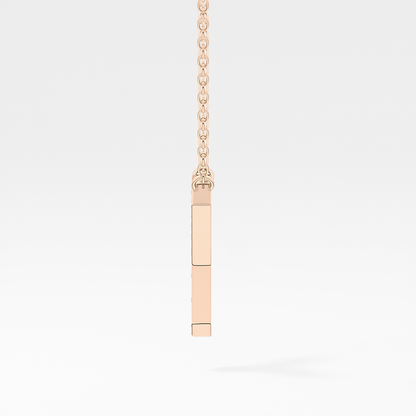 0.23 TCW Round Lab Grown Diamond Y Initial Pendant Necklace