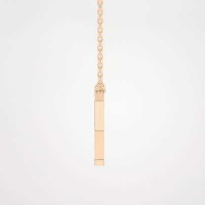 0.23 TCW Round Lab Grown Diamond Y Initial Pendant Necklace
