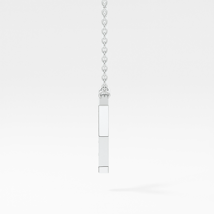 0.23 TCW Round Lab Grown Diamond Y Initial Pendant Necklace