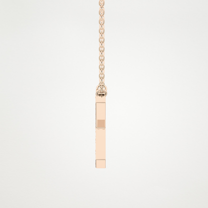 0.31 TCW Round Lab Grown Diamond X Initial Pendant Necklace
