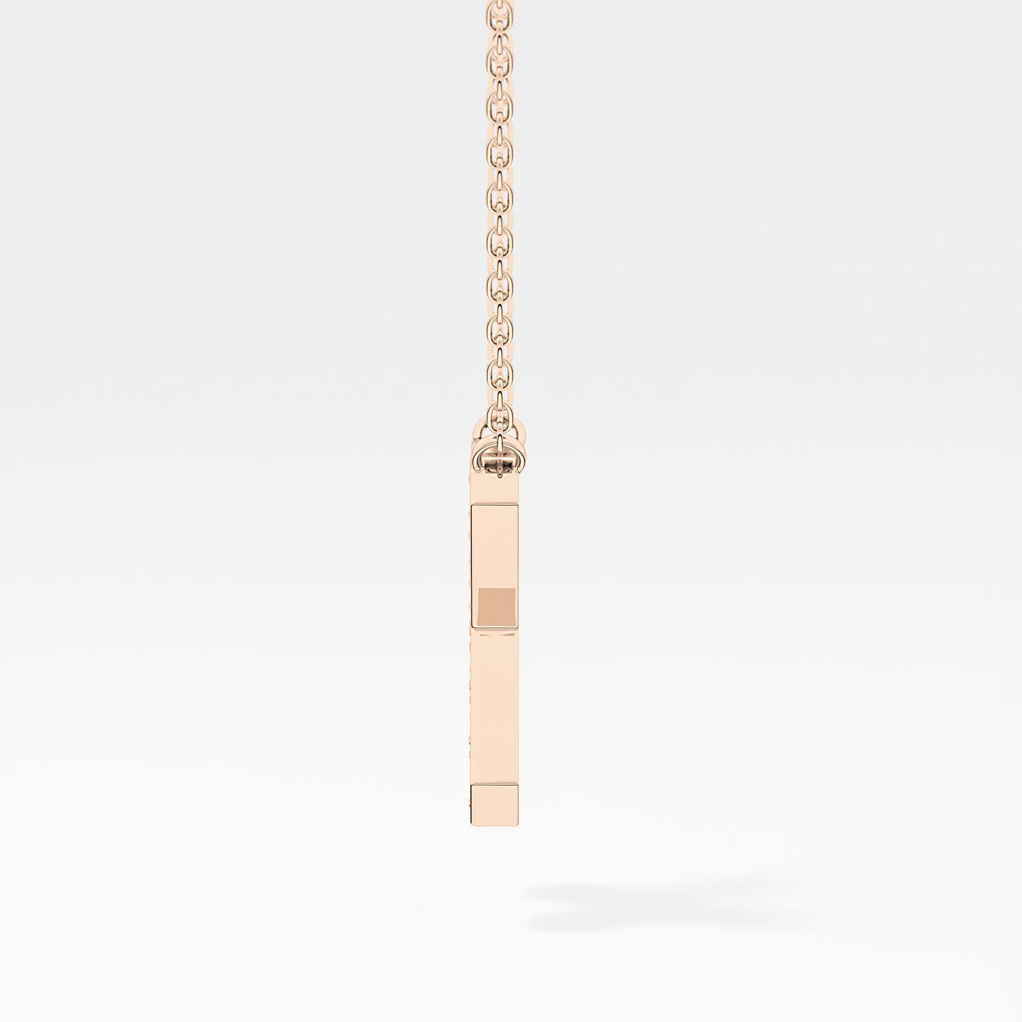 0.31 TCW Round Lab Grown Diamond X Initial Pendant Necklace