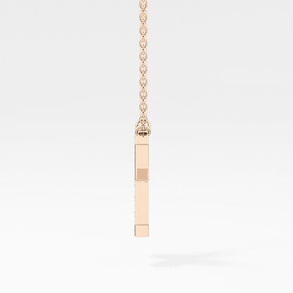 0.31 TCW Round Lab Grown Diamond X Initial Pendant Necklace