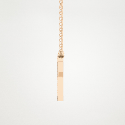 0.31 TCW Round Lab Grown Diamond X Initial Pendant Necklace