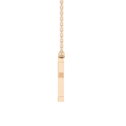 0.31 TCW Round Lab Grown Diamond X Initial Pendant Necklace