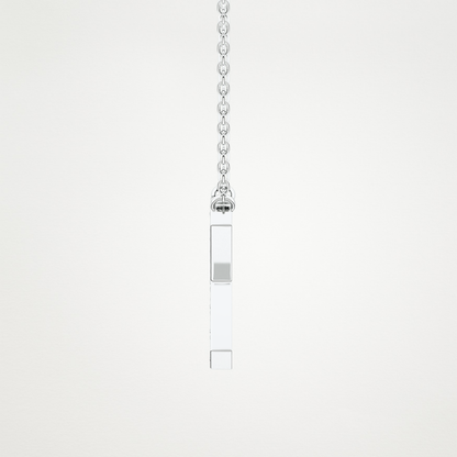 0.31 TCW Round Lab Grown Diamond X Initial Pendant Necklace