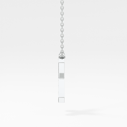 0.31 TCW Round Lab Grown Diamond X Initial Pendant Necklace