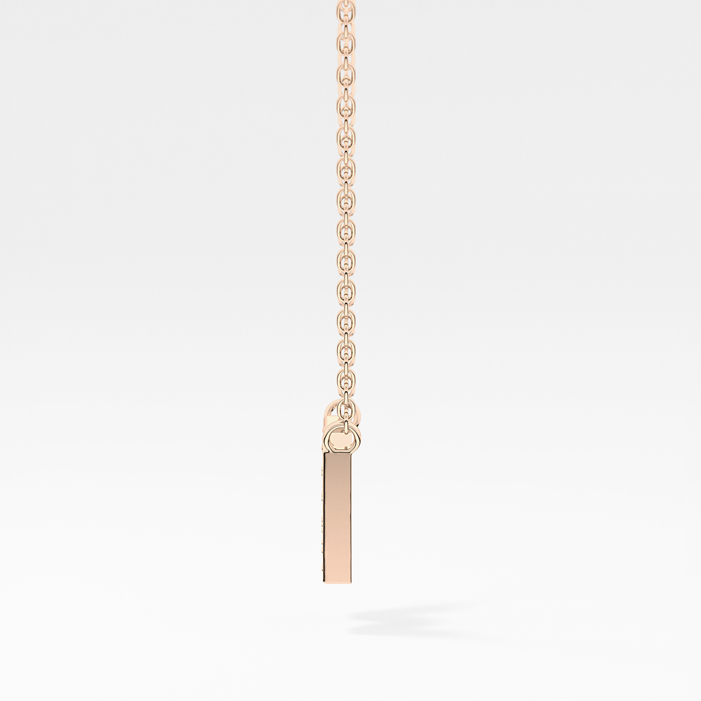 0.084 TCW Round Lab Grown Diamond W Initial Pendant Necklace