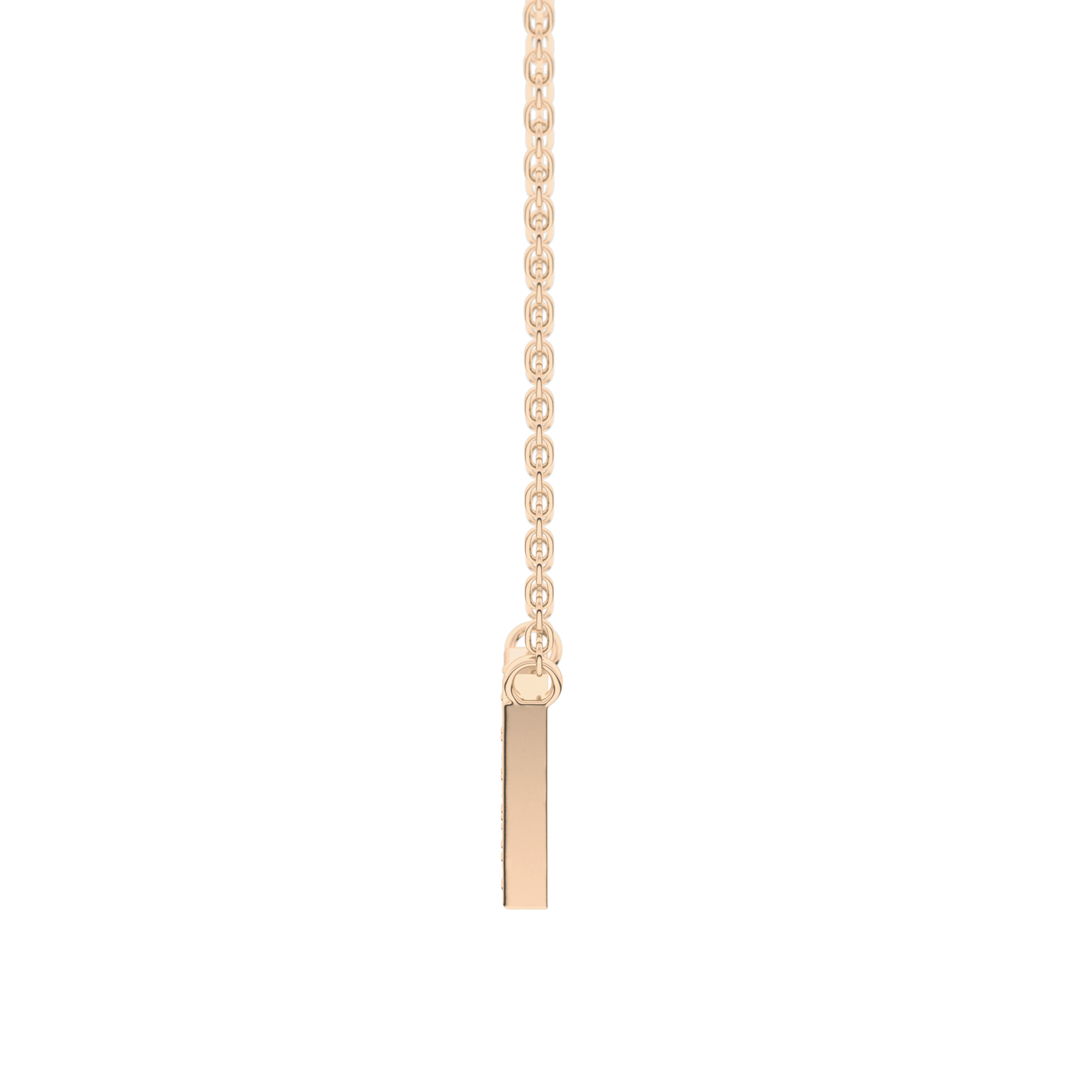 0.084 TCW Round Lab Grown Diamond W Initial Pendant Necklace