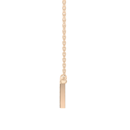 0.084 TCW Round Lab Grown Diamond W Initial Pendant Necklace