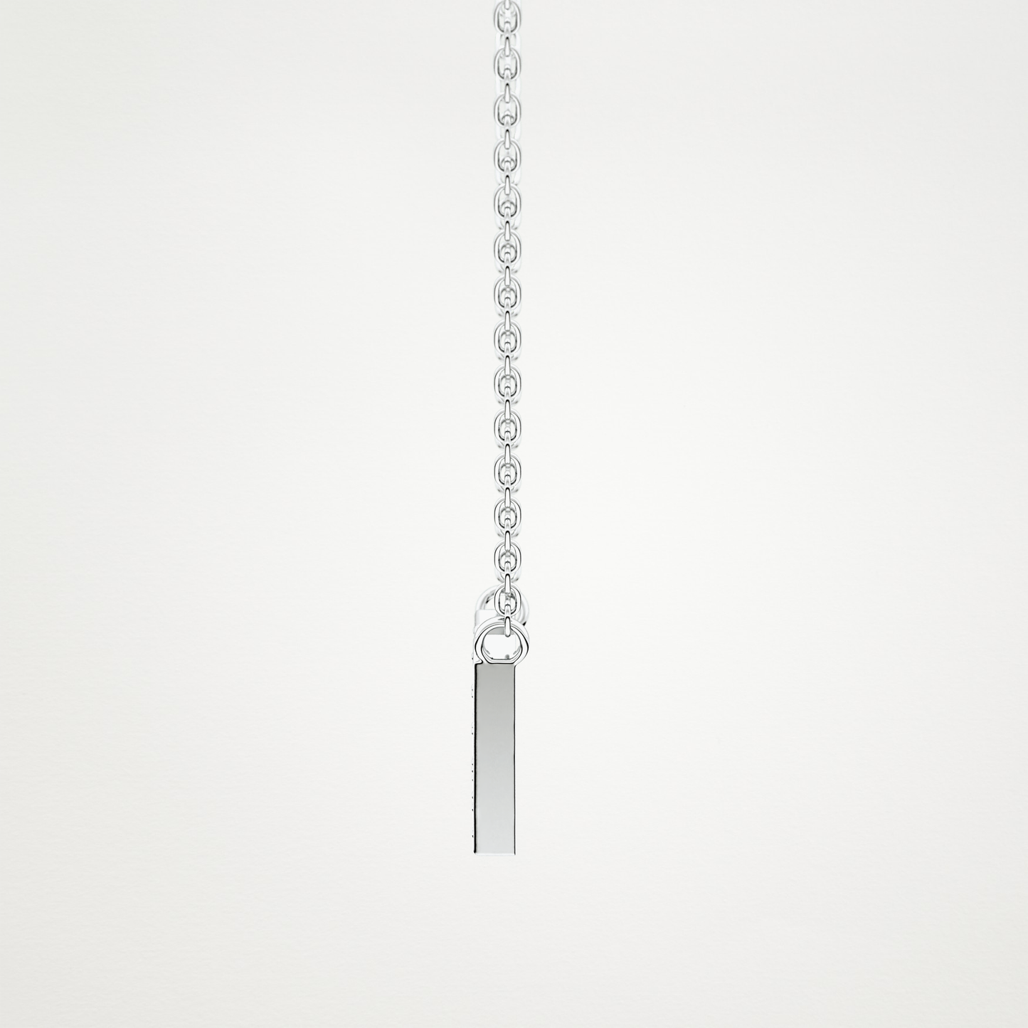 0.084 TCW Round Lab Grown Diamond W Initial Pendant Necklace