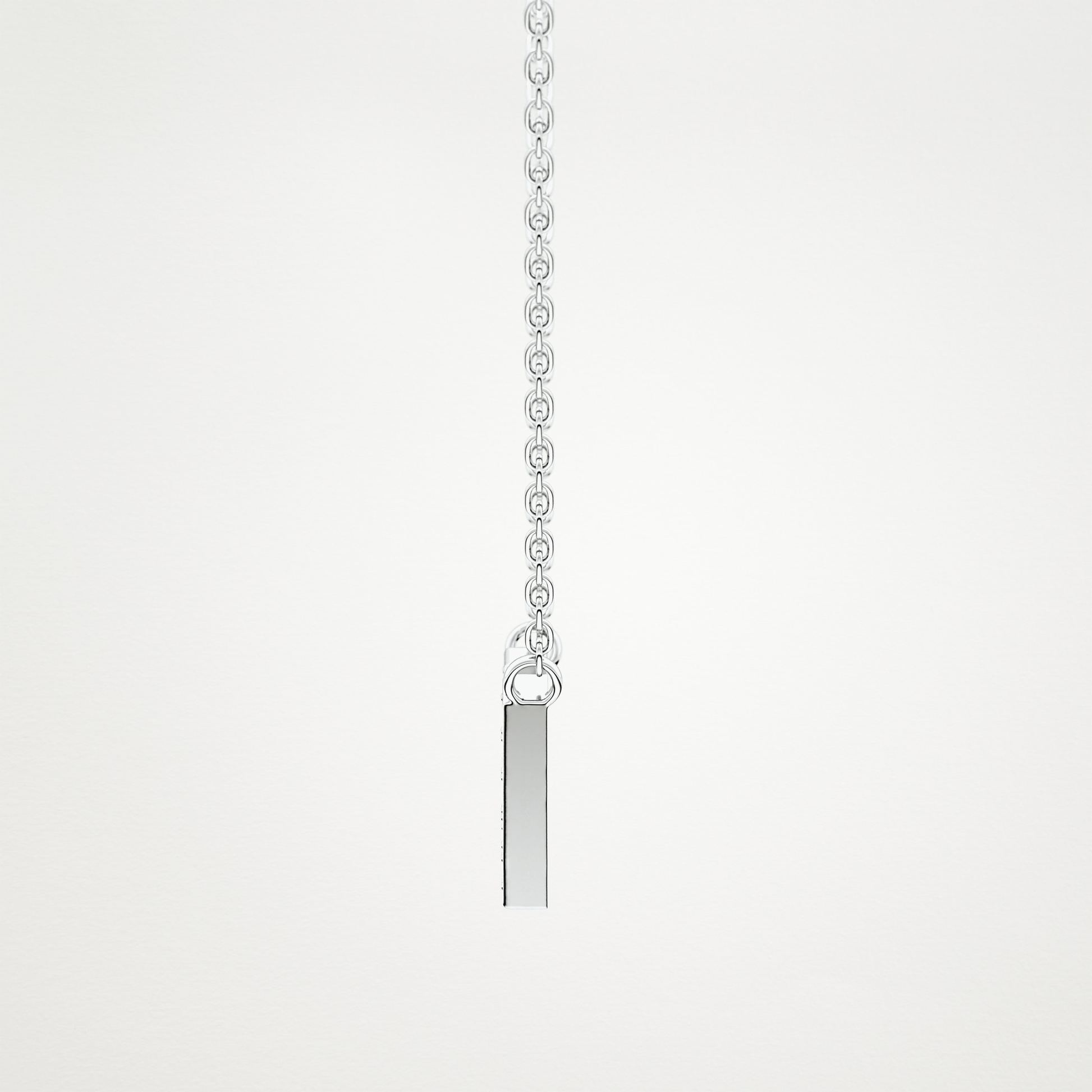 0.084 TCW Round Lab Grown Diamond W Initial Pendant Necklace