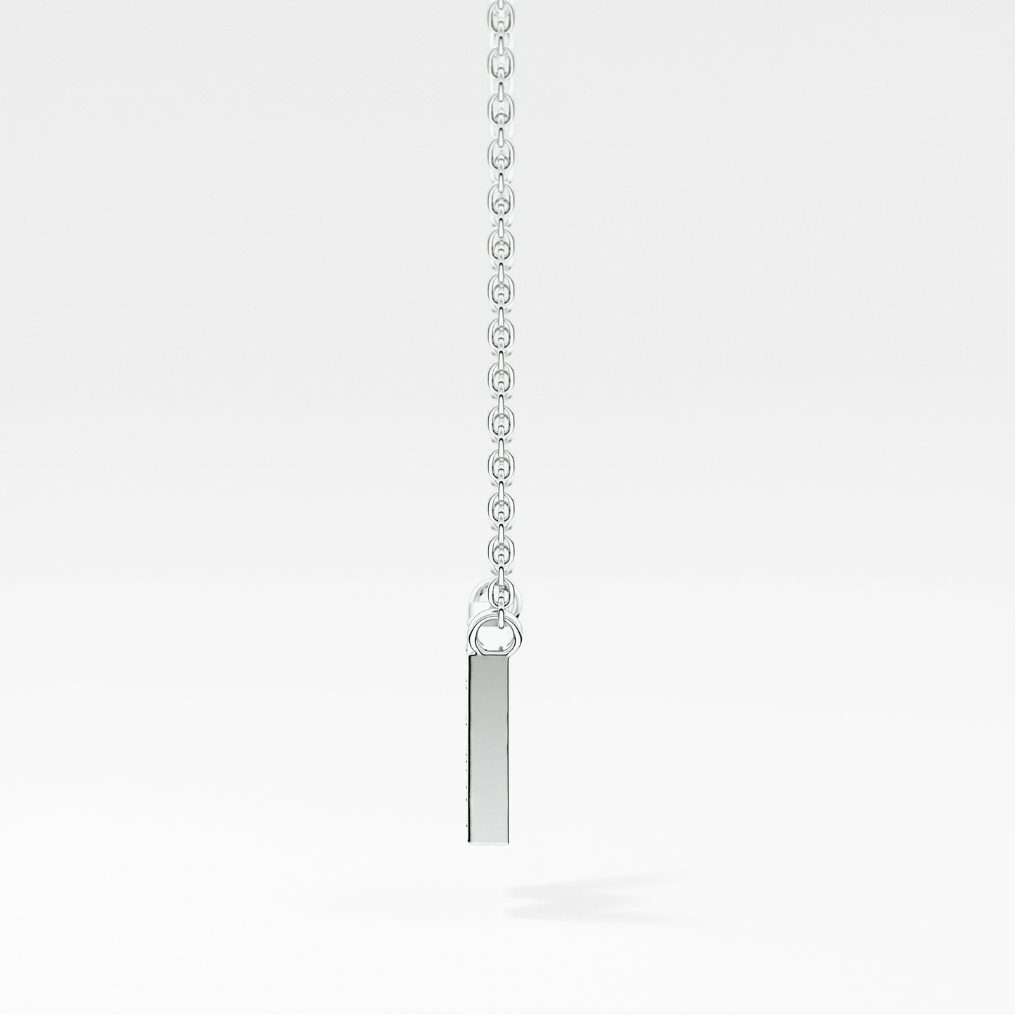 0.084 TCW Round Lab Grown Diamond W Initial Pendant Necklace