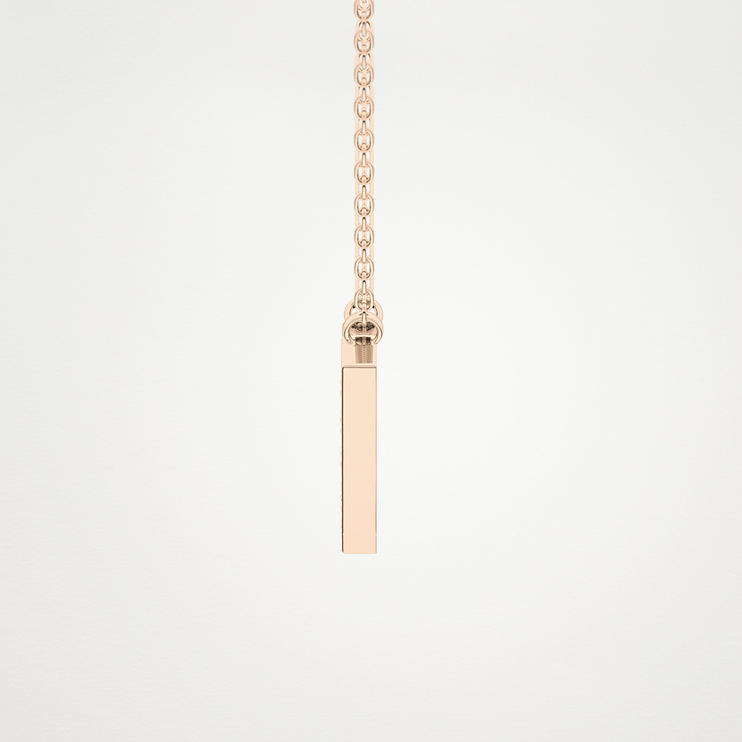 0.178 TCW Round Lab Grown Diamond V Initial Pendant Necklace