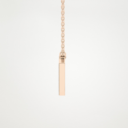 0.178 TCW Round Lab Grown Diamond V Initial Pendant Necklace