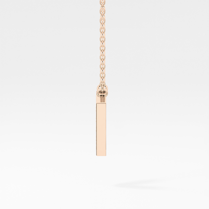 0.178 TCW Round Lab Grown Diamond V Initial Pendant Necklace