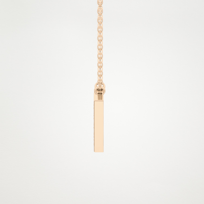 0.178 TCW Round Lab Grown Diamond V Initial Pendant Necklace