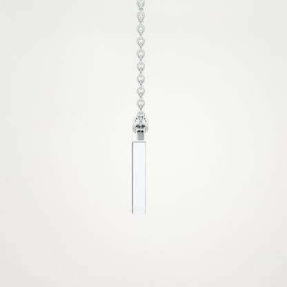 0.178 TCW Round Lab Grown Diamond V Initial Pendant Necklace