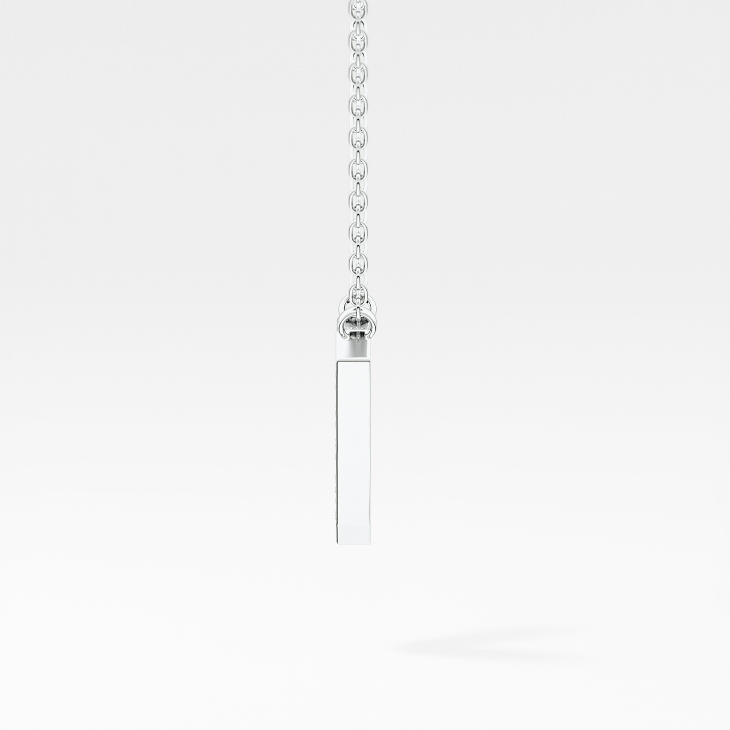 0.178 TCW Round Lab Grown Diamond V Initial Pendant Necklace