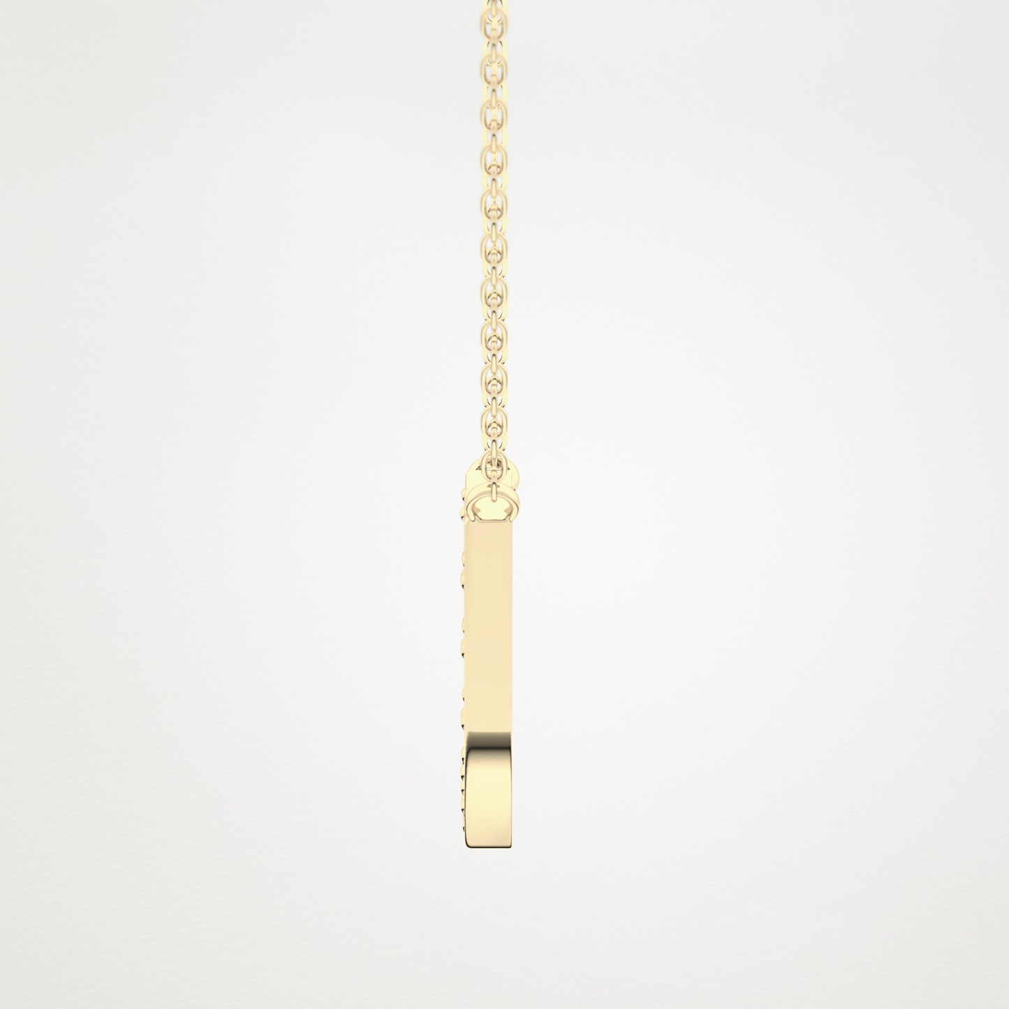 0.26 TCW Round Lab Grown Diamond U Initial Pendant Necklace