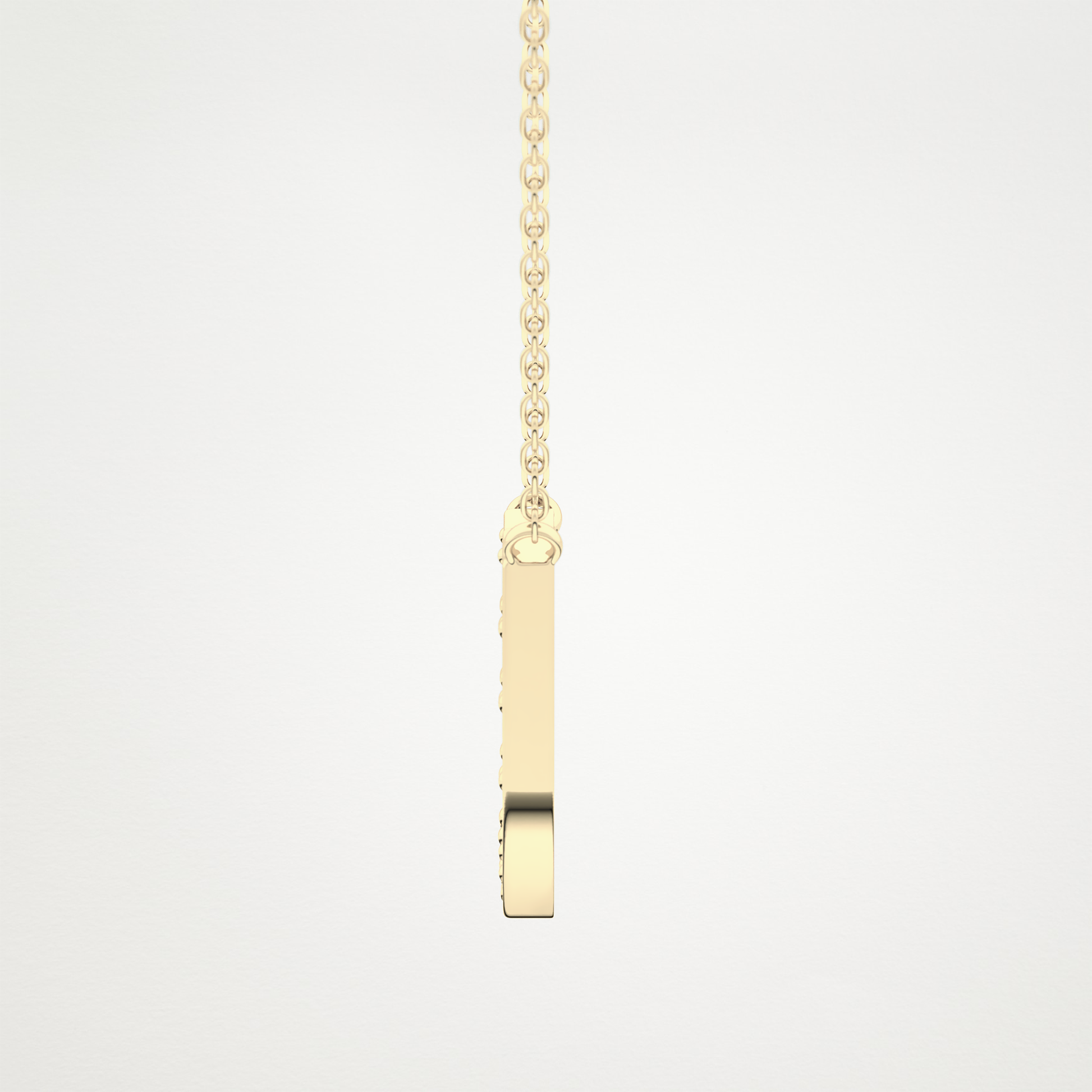0.26 TCW Round Lab Grown Diamond U Initial Pendant Necklace