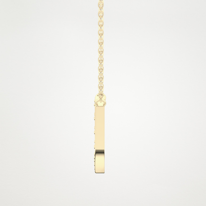 0.26 TCW Round Lab Grown Diamond U Initial Pendant Necklace