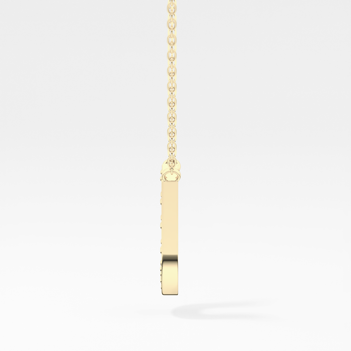 0.26 TCW Round Lab Grown Diamond U Initial Pendant Necklace