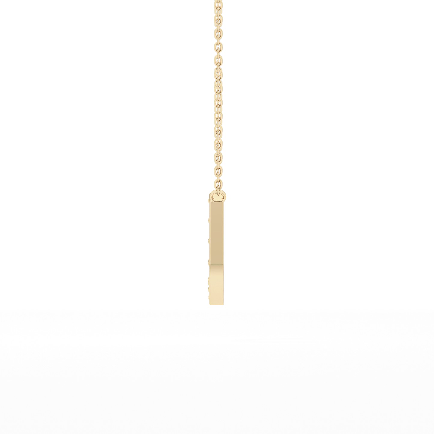 0.26 TCW Round Lab Grown Diamond U Initial Pendant Necklace
