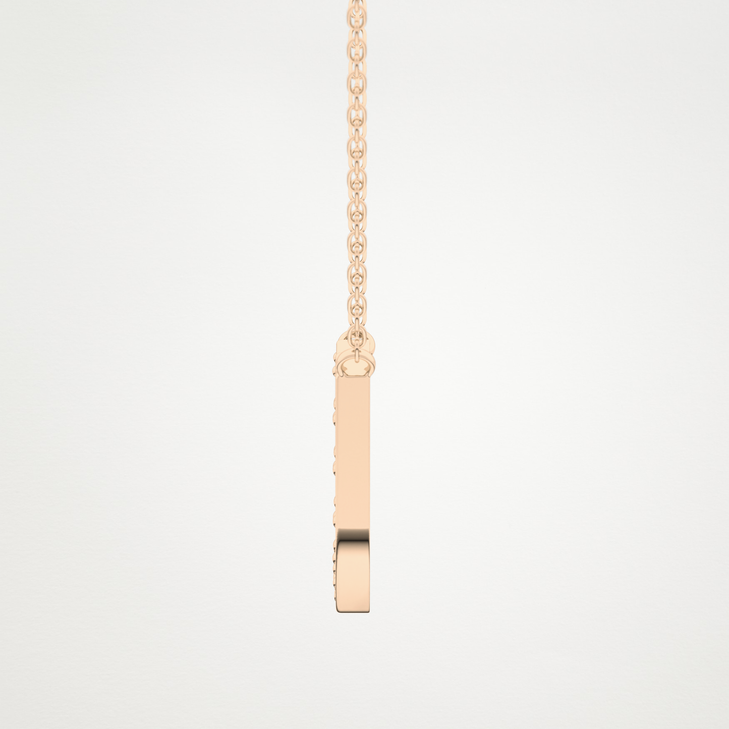 0.26 TCW Round Lab Grown Diamond U Initial Pendant Necklace