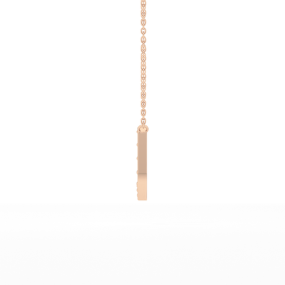 0.26 TCW Round Lab Grown Diamond U Initial Pendant Necklace